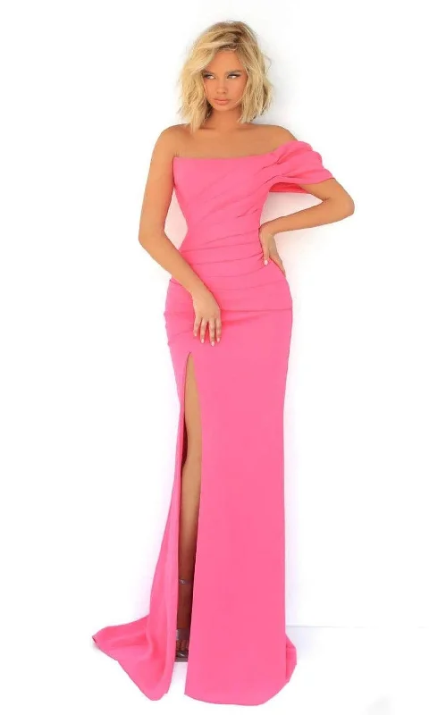 Women's Vintage Clothes Tarik Ediz - 51092 Draped High Slit Gown