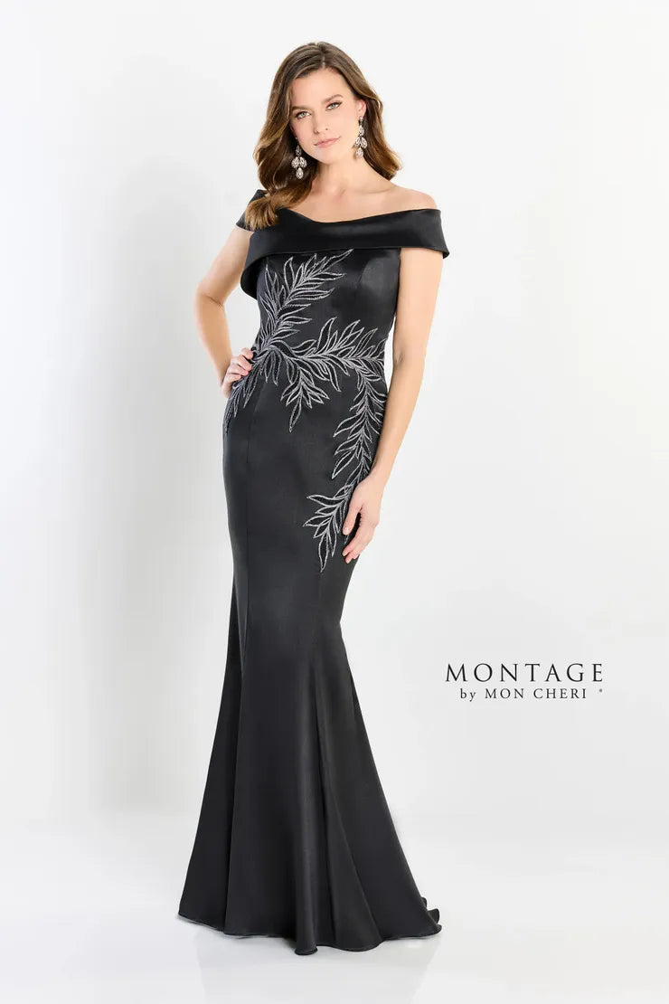 Stylish Outerwear Clothes For Women Montage M2210 Long Floral Fit Formal Evening Dress