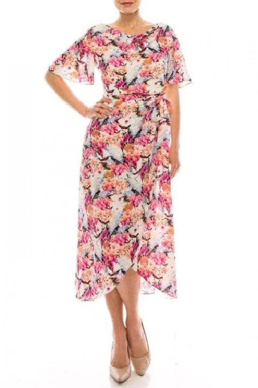 Chic Women's Attire Maison Tara Floral Print Day Dress