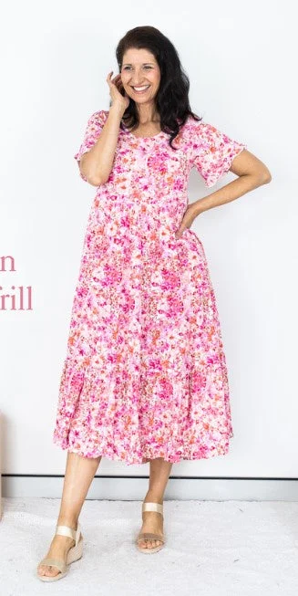 Women's Resort Garments PInk flower floral dress