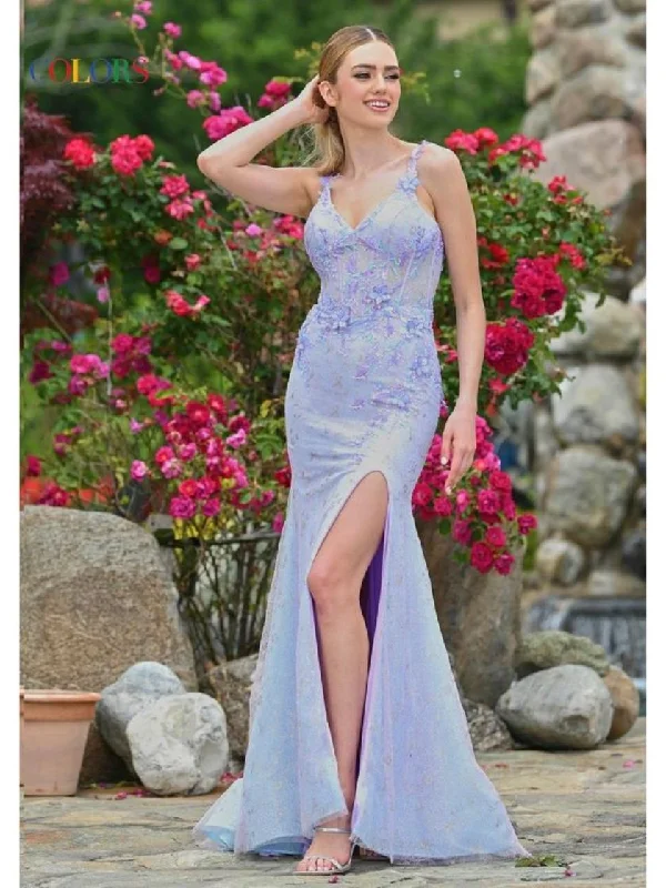 Women's Active Outfit For Fitness Colors 3526 Long Floral Glitter Formal Prom Dress