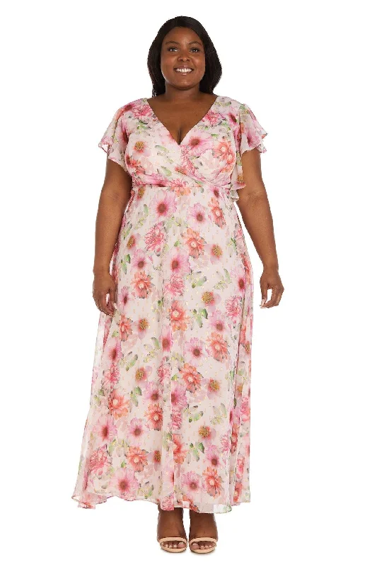 Women's Attire Nightway Long Plus Size Floral Maxi Dress 22140W