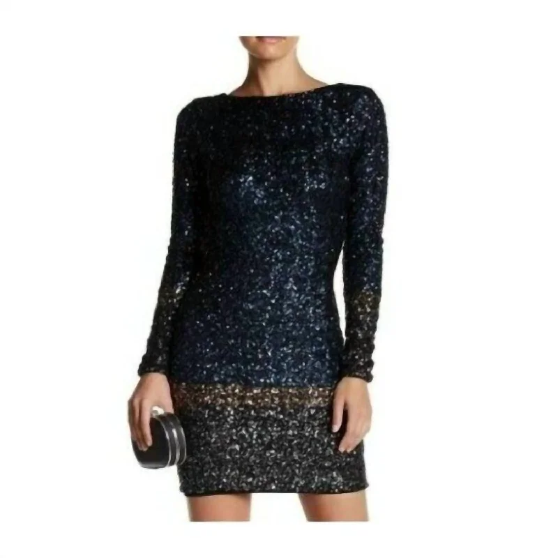 Women's Loungewear Clothes Lola Sequin Mini Dress In Blue