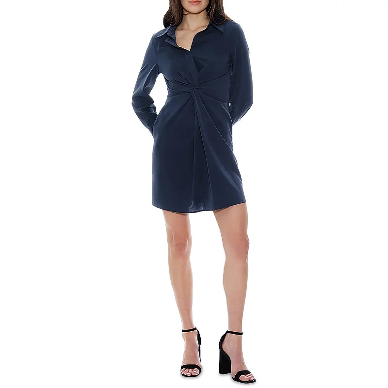 Women's Sports Apparel Womens Twist Know Collar Mini Dress