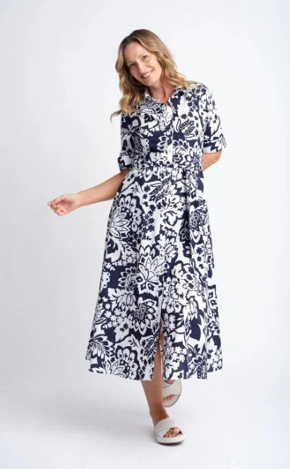 Women's Outdoor Activity Garments GC Deep navy floral dress