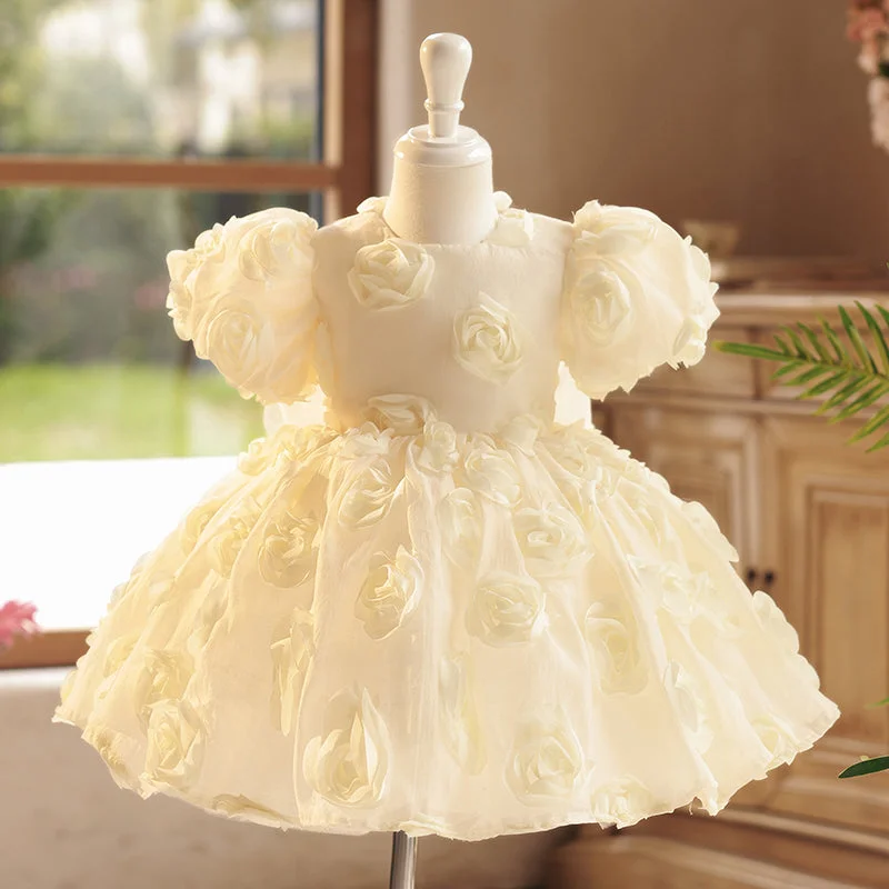 Women's Holiday Clothes Elegant Baby Girl Dress  Toddler Party Communion Baptism Wedding Princess Dress