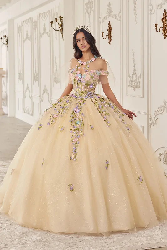 Women's Date Night Outfit Floral Off Shoulder Ball Gown Quinceanera Dresses Princess Dress