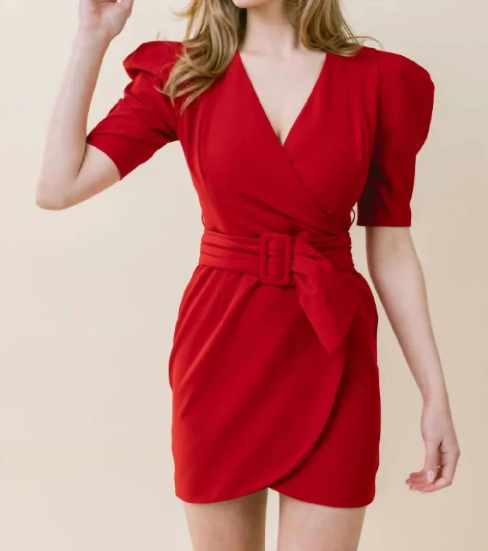 Women's Luxury Apparel Mill Mini Dress In Red