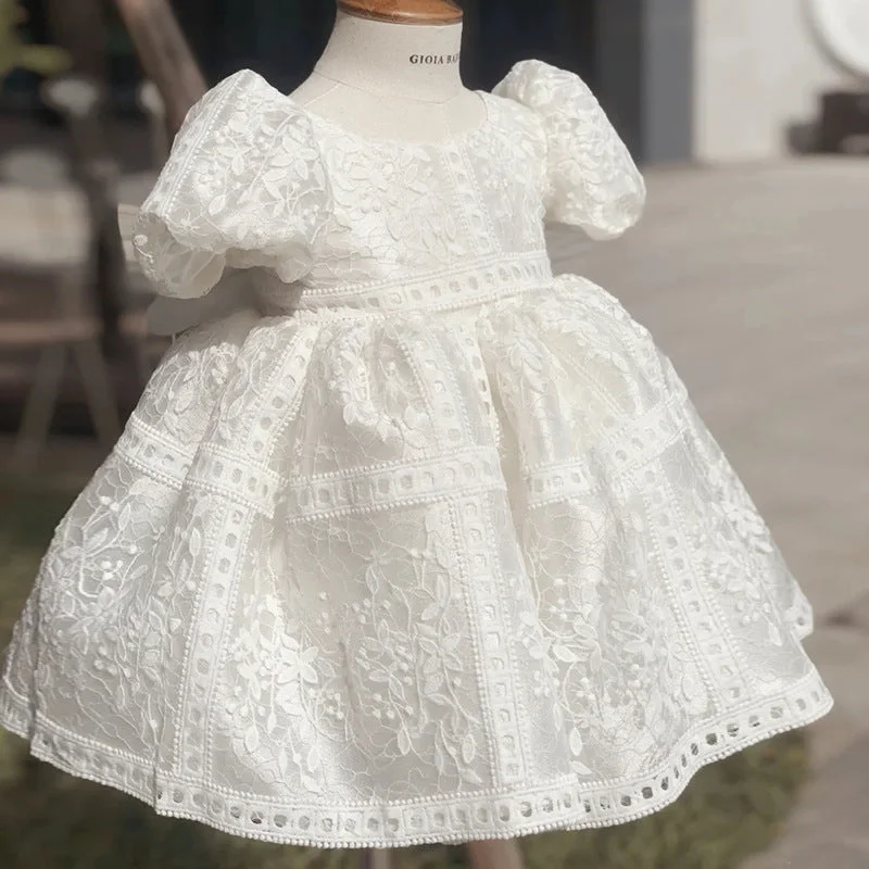 Affordable Women's Apparel Baptism Dresses Baby Girl Cute Elegant Wedding Puffy White Princess Dress Flower Girl Dresses