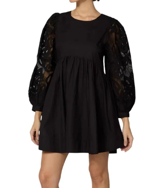 Women's Plus-Size Apparel Nikita Mini Dress In Black