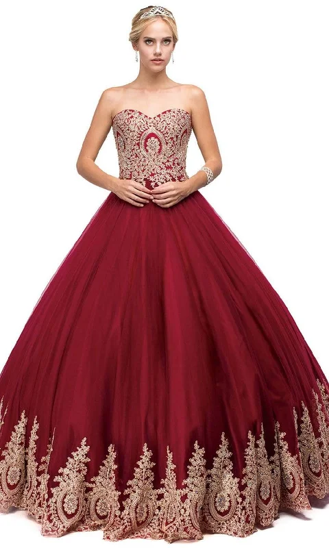 Fashionable Women's Clothing Dancing Queen - 1115 Bead Embellished Sweetheart Formal Ball Gown