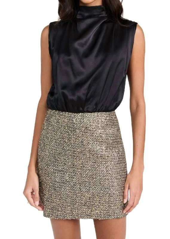 Women's Clothes For Work Events Brantley Mini Dress In Gold/black