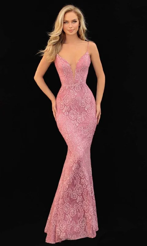 Women's Clothing For Work Tarik Ediz - 51012 Lace Mermaid Gown