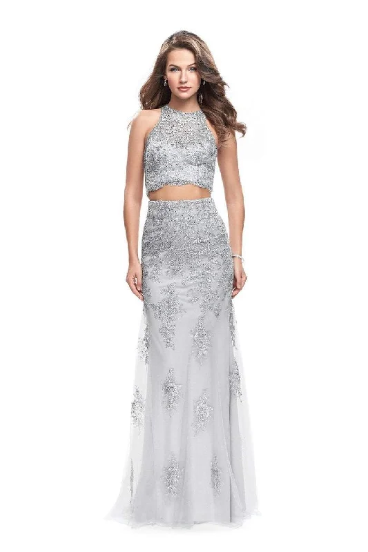 Women's Seasonal Garments La Femme Gigi - 26294 Two-Piece Beaded Lace Sheath Gown