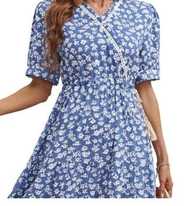 Women's Clothes And Garments Baby Blue floral dress