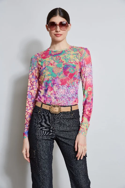 Women's Trendy Attire Field Floral Mesh Knit