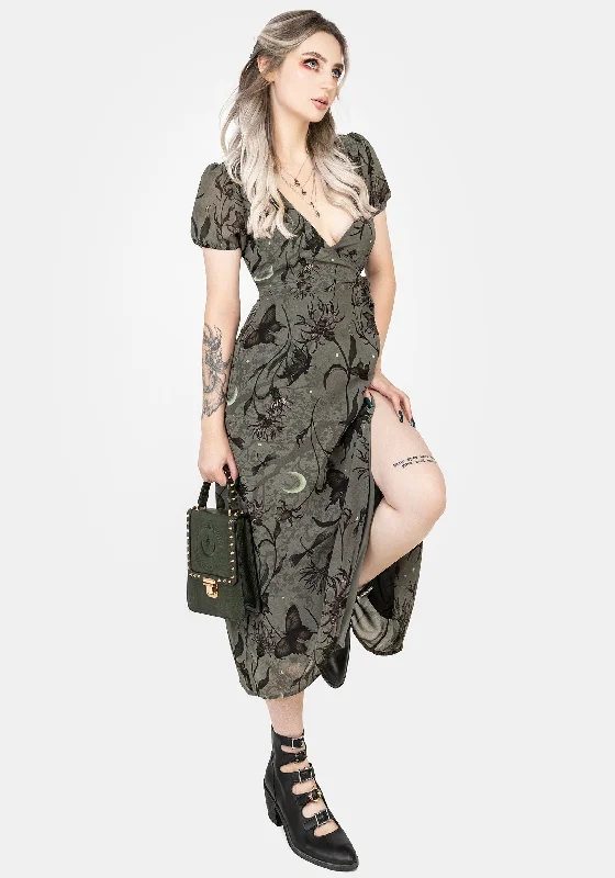 Women's Activewear Garments Gloriana Floral Print Chiffon Midaxi Wrap Dress