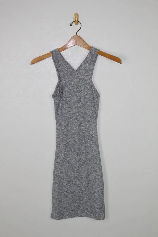 Women's Comfortable Apparel Women's Pony Halter Mini Dress In Grey