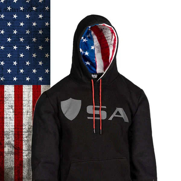 Women's Outerwear Attire Classic Lined Hoodie | American Flag