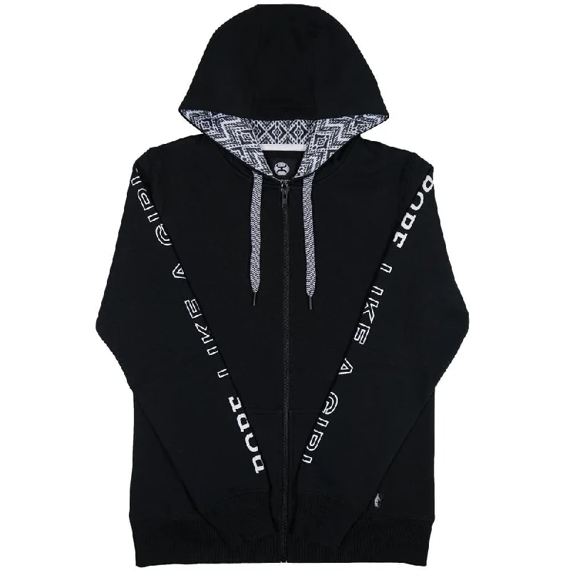 Women's Evening Clothing Rope Like a Girl Black Full Zip Hoody