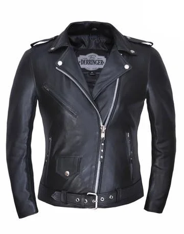 Elegant Women's Attire Ladies Black Lambskin Jacket 6832