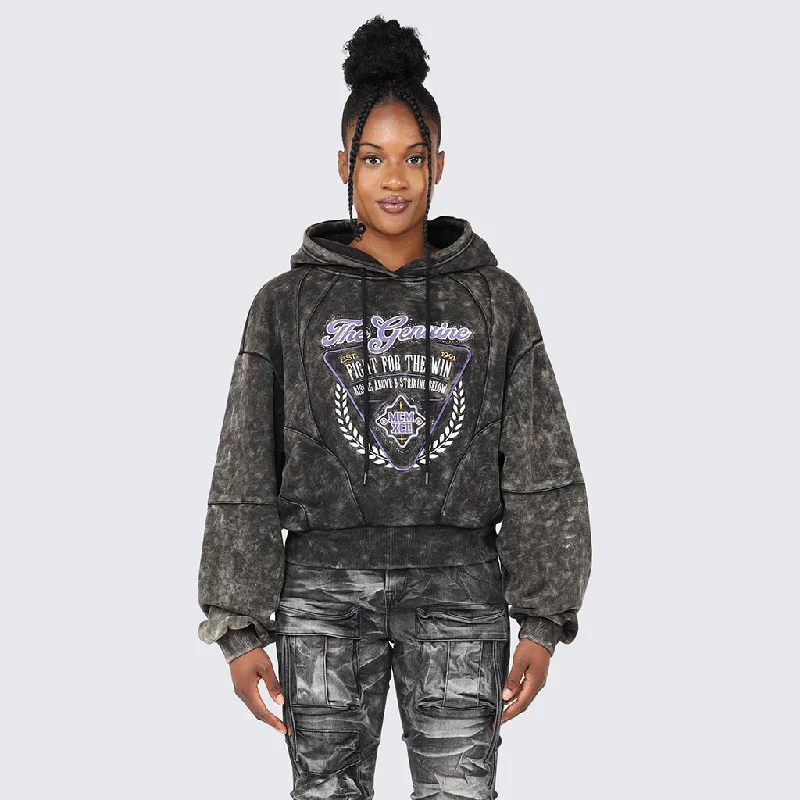 Women's Evening Clothes Oversized Pullover Hoodie - Graphite