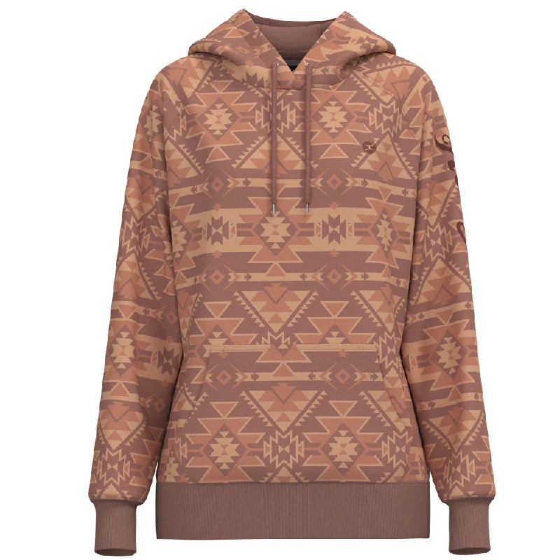 Women's Chic Apparel "Telluride" Pink/Tan w/ Aztec Hoody