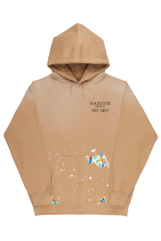 Casual Clothing For Women Make It Rain Beige Oversized Hoodie