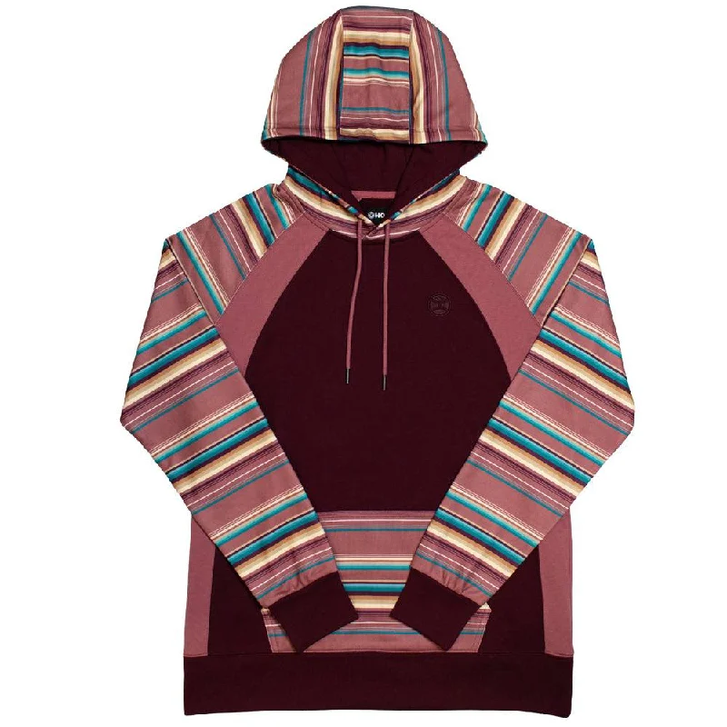 Modern Women's Clothes "Savannah" Maroon/ Serape Hoody