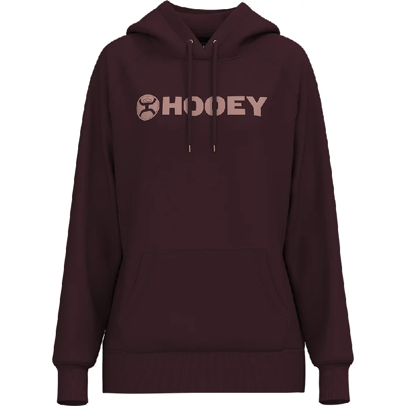 Women's Stylish Vacation Attire "Core Hoody" Maroon w/Pink Hooey Logo