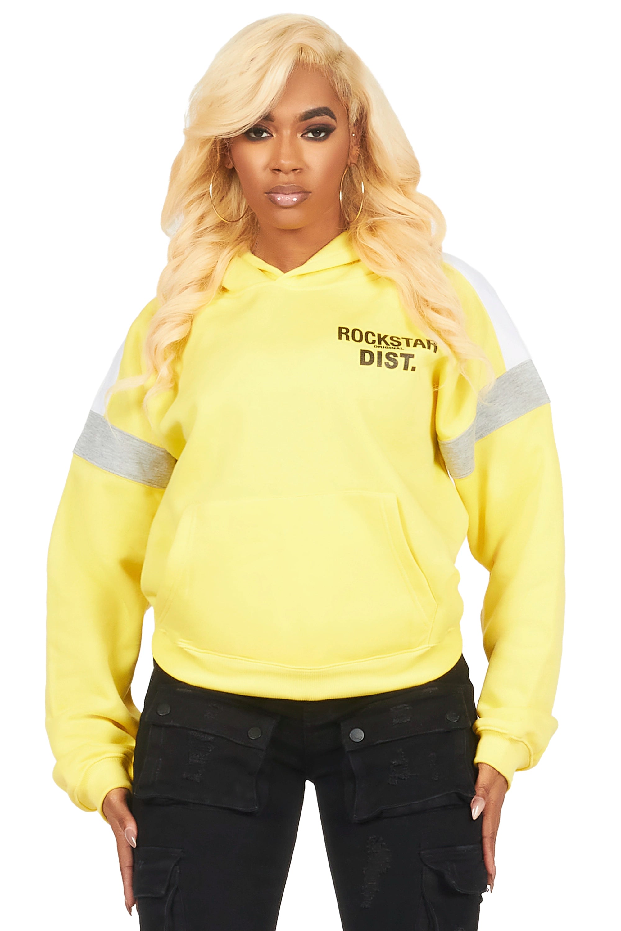 Women's Professional Apparel Evonne Yellow Oversized Hoodie