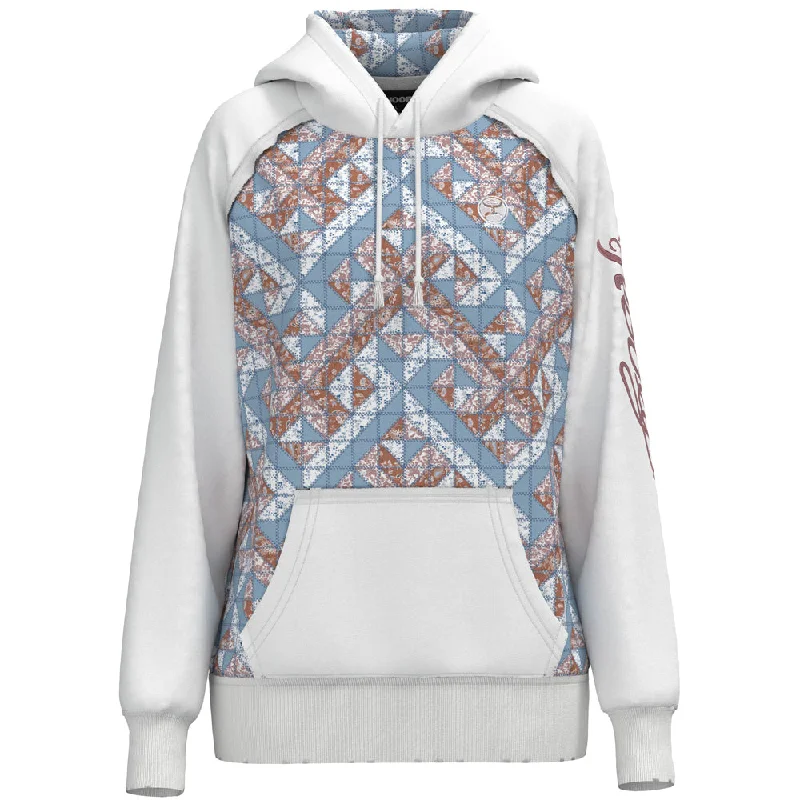 Women's High-Fashion Apparel "Chaparral" Hoody Red/Pink/Blue /White Quilted Pattern