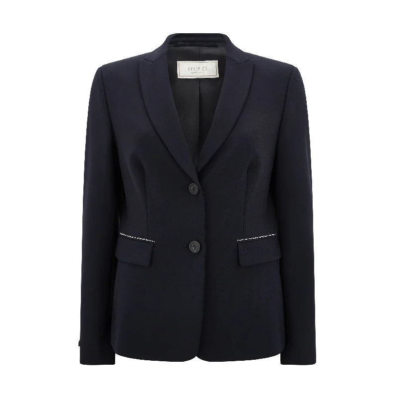 Women's Chic Apparel Tailored Peak Lapel Jacket