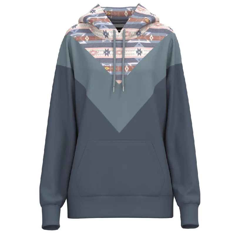 Women's Wedding Apparel "Berkley" Aztec/ Blue  Hoody