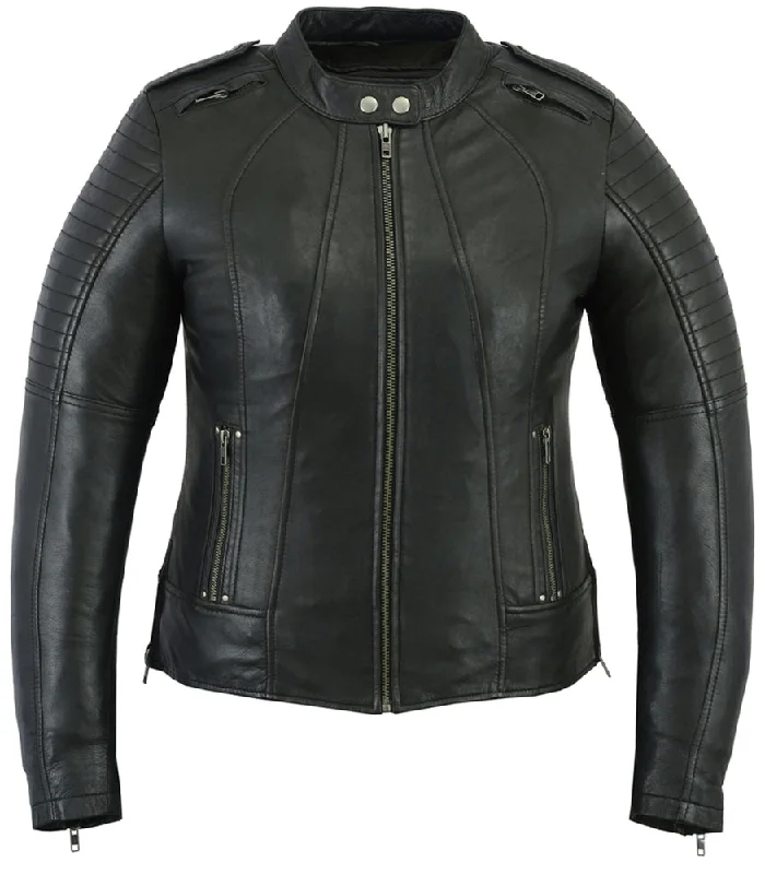 Women's Wardrobe Apparel DS893 Women's Updated Biker Style Jacket