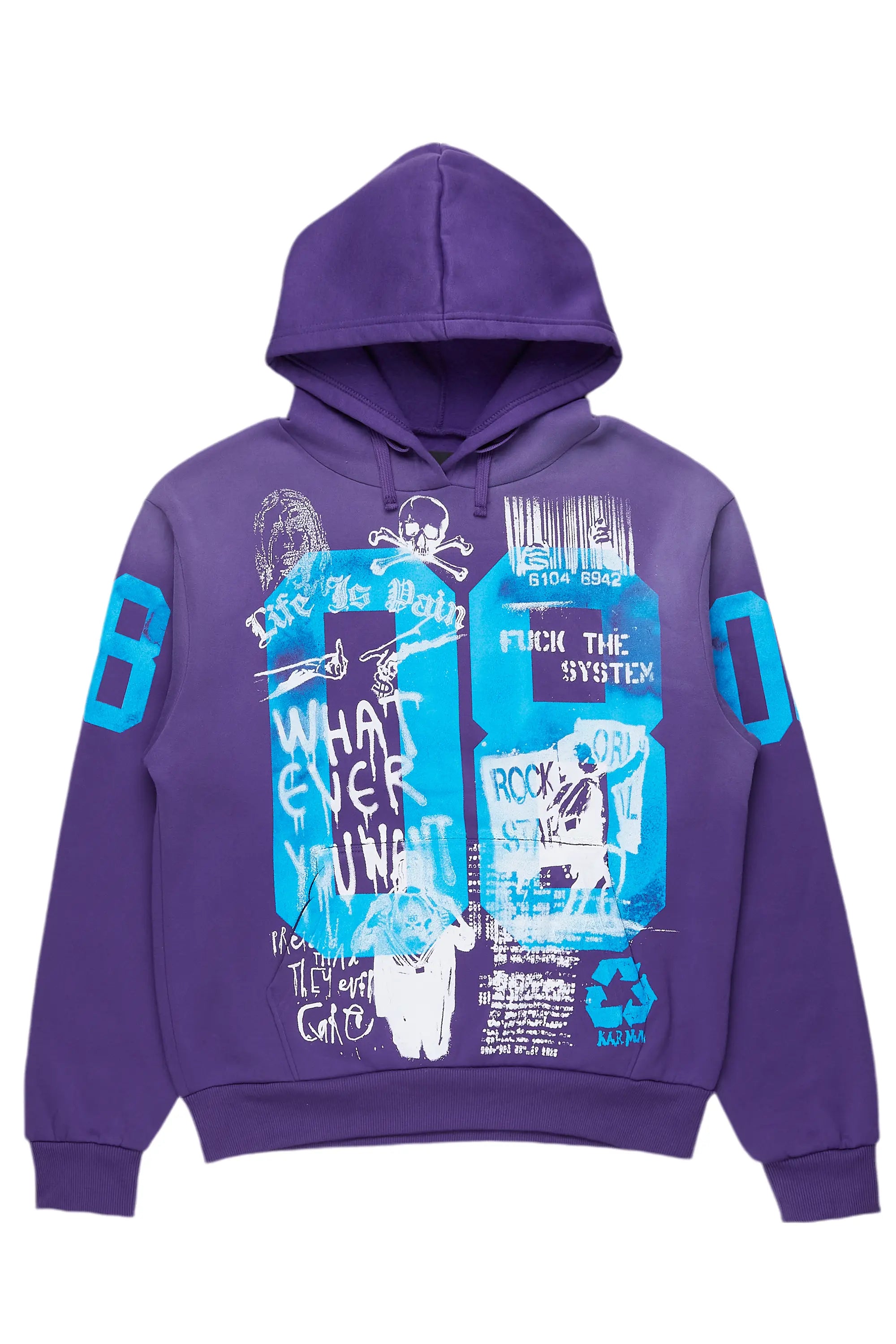 Women's Transitional Attire Kamille Purple Oversized Hoodie