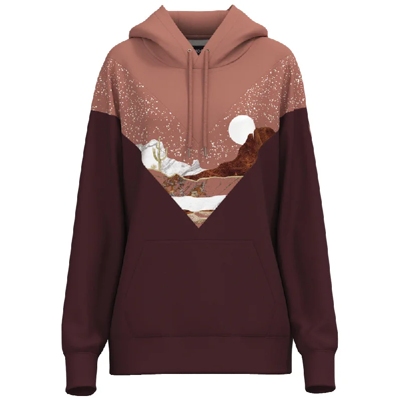 Women's Elegant Apparel "Berkley" Pink/Maroon Chevron Pattern Hoody