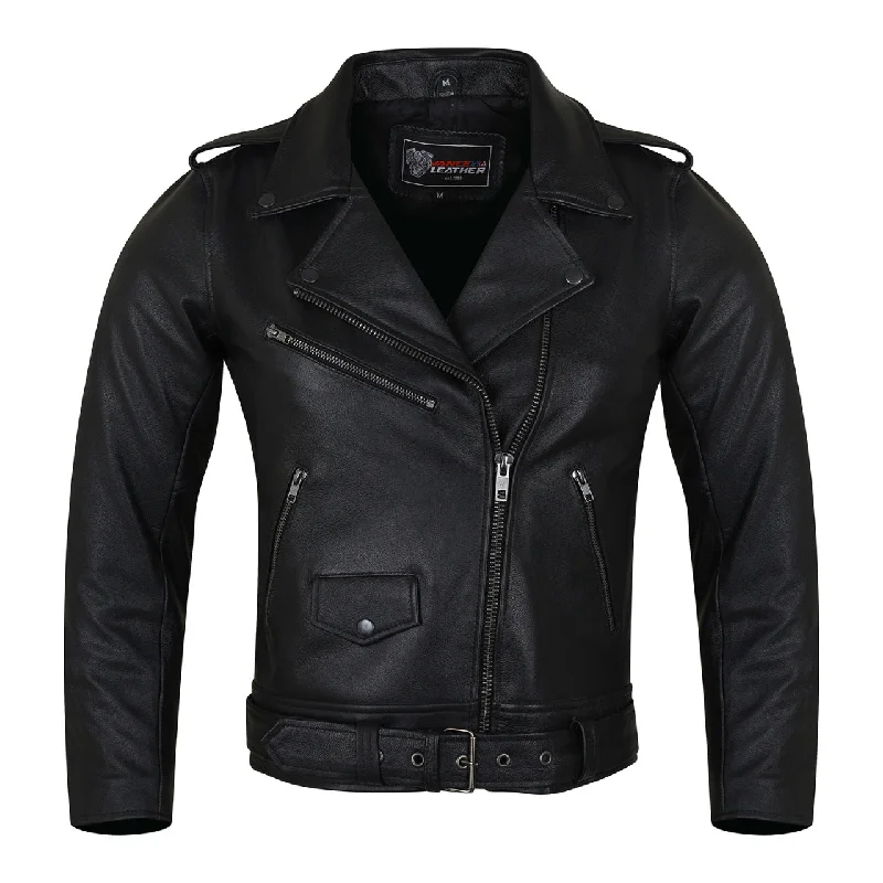 Women's Seasonal Apparel VL616 Vance Leather Ladies Premium Lightweight Goatskin Classic Motorcycle Leather Jacket MCJ