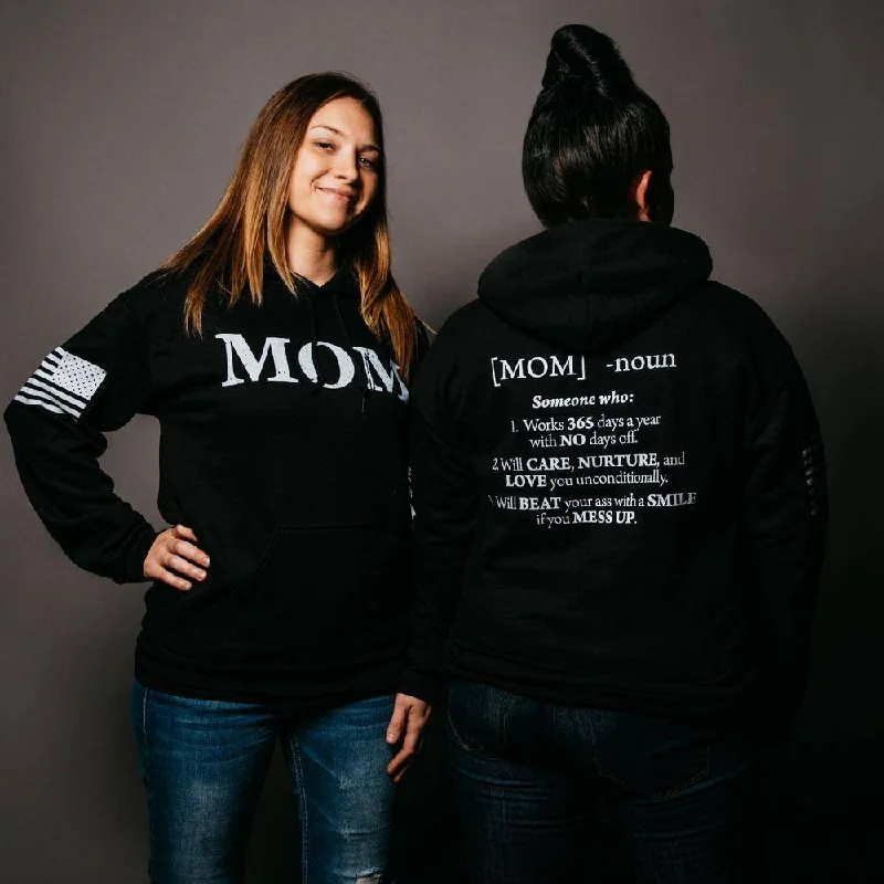 Stylish Women's Outfit Women's Mom Defined Hoodie - Black