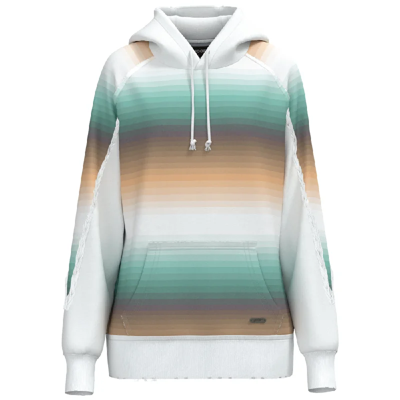 Women's Stylish Casual Garments Hooey Ladies Hoody Serape/White