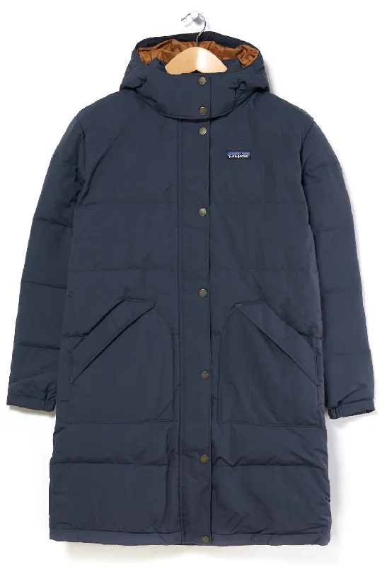 Classic Women's Clothing Styles Patagonia Downdrift Women's Parka Jacket - Smolder Blue