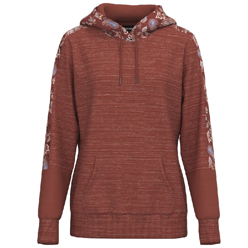 Women's Luxury Apparel "Canyon" Marsala w/ Floral Print Hoody