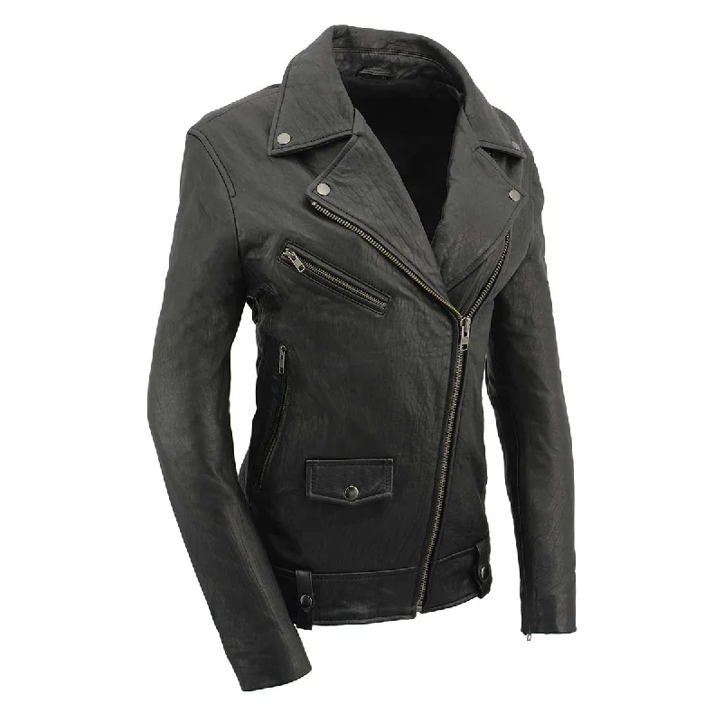 Women's Wedding Apparel Milwaukee Leather Women's Black Premium New Zealand Lambskin Motorcycle Style Leather Jacket SFL2875