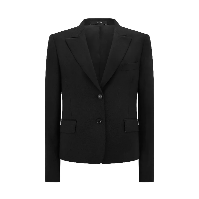 Women's Athletic Clothes Tailored Peak Lapel Wool Jacket