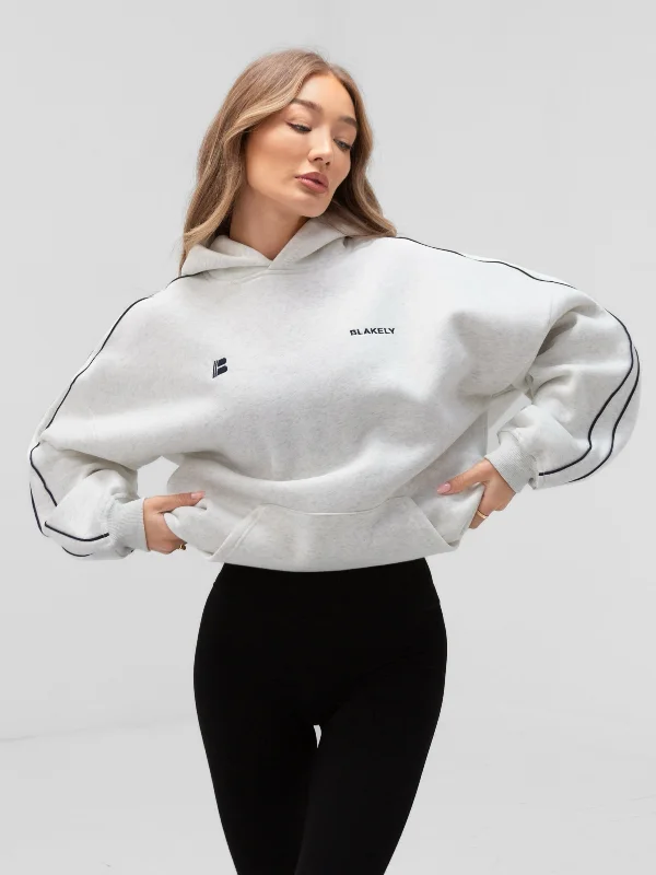 Women's Activewear Outfit Apex Pro Oversized Hoodie - Marl White