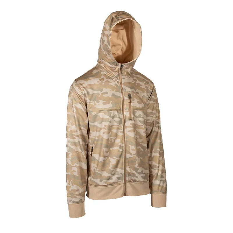 Women's Functional Outfit For Outdoor Activities Full Zip Performance Hoodie | Desert Military Camo