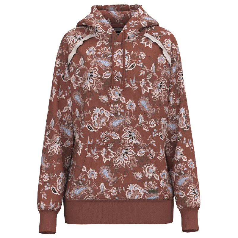 Women's Activewear Apparel "Chaparral"  Marsala Floral Print Hoody