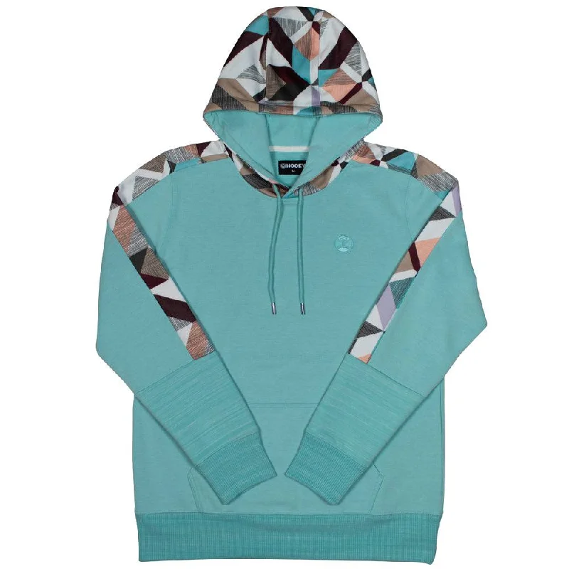 Women's Night-Out Clothes "Canyon" Turquoise w/Multi Color Pattern Hoody