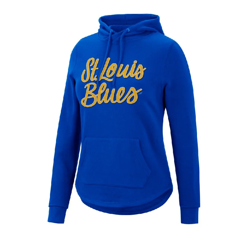 Chic Women's Outfit ST. LOUIS BLUES EMILY STAHL LADIES CROSSOVER HOODIE - ROYAL