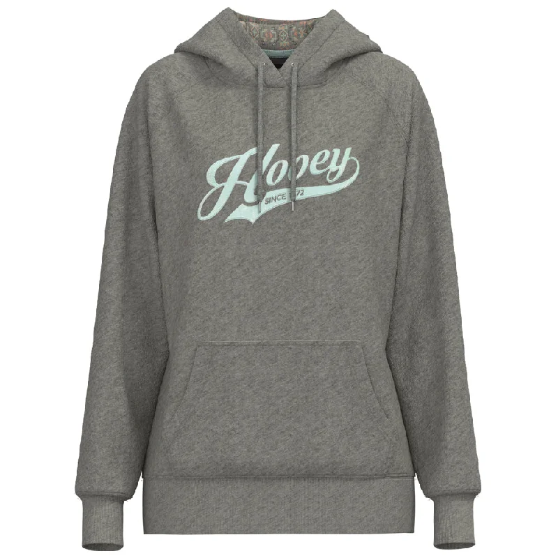 Affordable Women's Apparel "Tulane" Heather Grey w/ Light Blue Logo Hoody